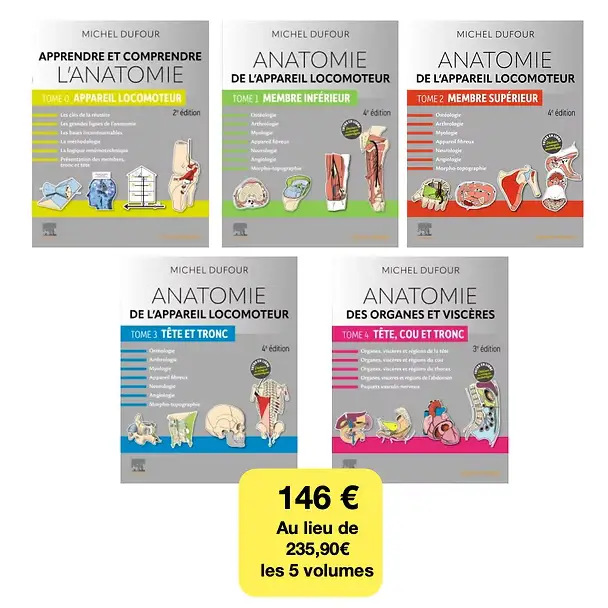 Anatomie de l’appareil locomoteur des organes et des viscères Pack de 5 volumes - Librairie