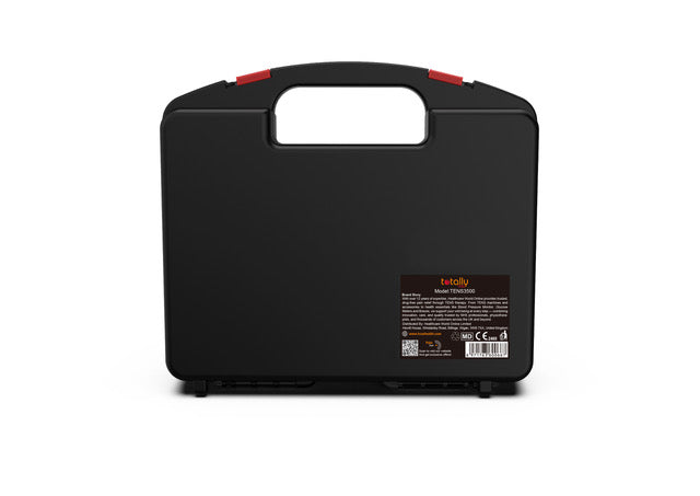 TENS Appareil avec 2 canaux et livrés avec 2 pinces crocodiles et une mallette plastique de transport