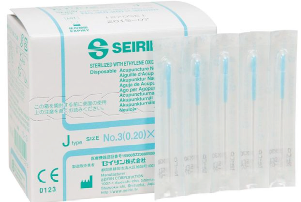 SEIRIN® type J. Taille: 0,20 x 30 mm, tube de guidage et 100 aiguilles