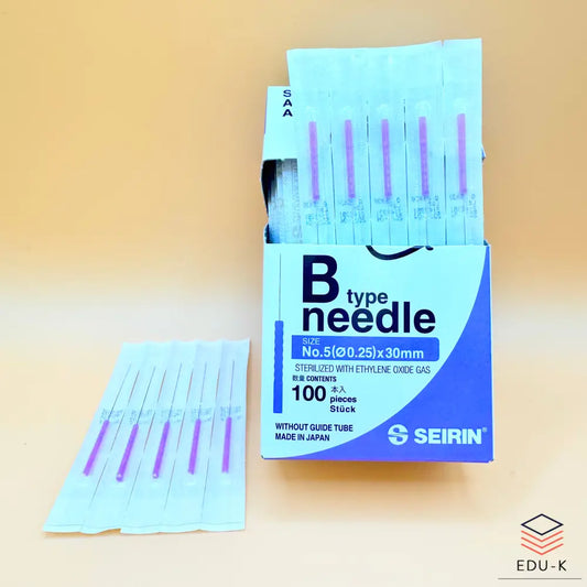 SEIRIN® type B Taille 0,25x30mm manche violet et 100 aiguilles par boîte - Aiguilles de dry-needling