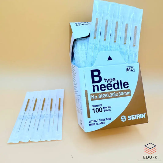 SEIRIN® type B. Taille: 0,30x30mm manche brun et 100 aiguilles par boîte - Aiguilles de dry-needling