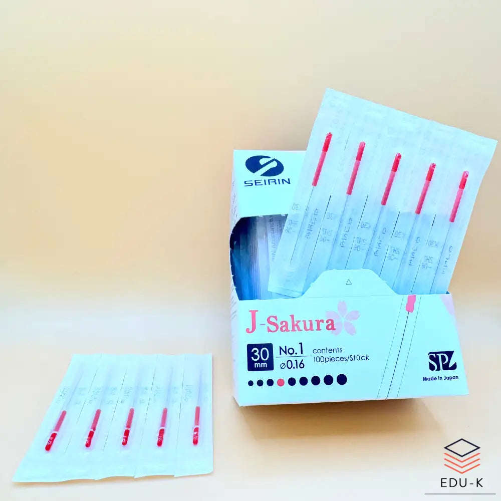 SEIRIN® type J. Taille: 0,16 x 30 mm tube de guidage et 100 aiguilles - Aiguilles de dry-needling