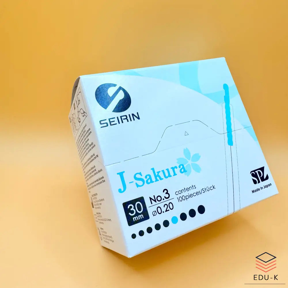 SEIRIN® type J. Taille: 0,20 x 30 mm tube de guidage et 100 aiguilles - Aiguilles de dry-needling