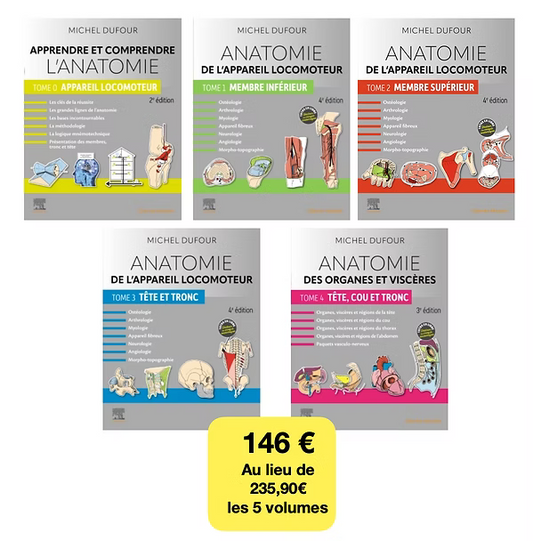 Anatomie de l'appareil locomoteur, des organes et des viscères Pack de 5 volumes