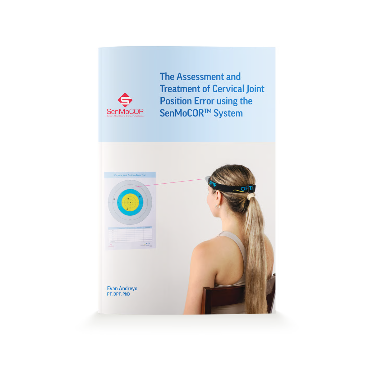 Kit de test de repositionnement cervical (cible et livret en anglais). SenMoCOR® Cervical Joint Position Error (JPE) Test Kit