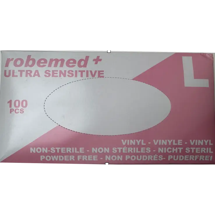 Gants d’examen vinyle non poudrés - Boîte de 100 - Taille L - Aiguilles de dry-needling