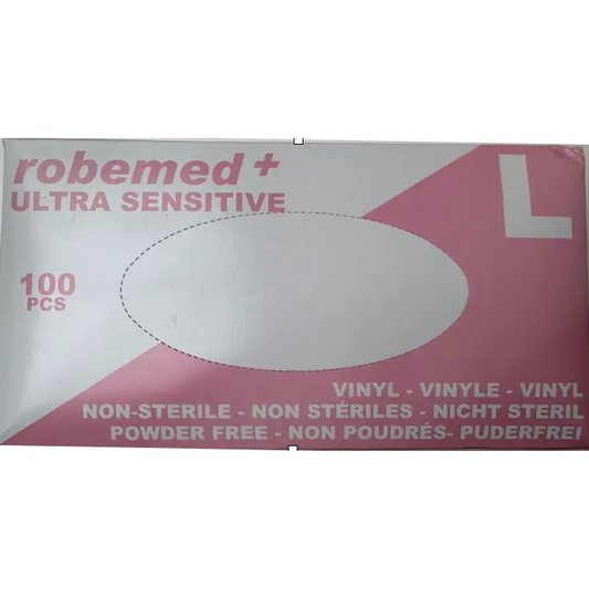 Gants d’examen vinyle non poudrés - Boîte de 100 - Taille L - Aiguilles de dry-needling
