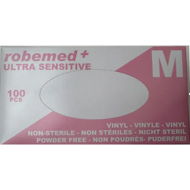 Gants d’examen vinyle non poudrés - Boîte de 100 - Taille M - Aiguilles de dry-needling