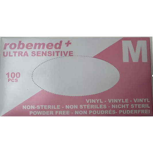 Gants d’examen vinyle non poudrés - Boîte de 100 - Taille M - Aiguilles de dry-needling