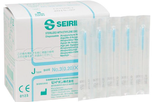 SEIRIN® type J. Size: 0.16 x 30 mm, guide tube and 100 needles