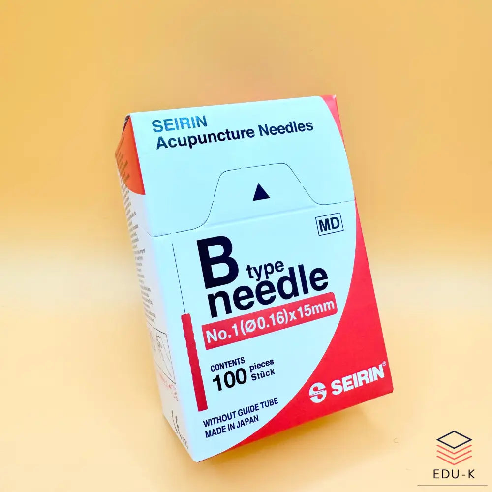 SEIRIN® type B Taille 0,16x15mm manche rouge et 100 aiguilles par boîte - Aiguilles de dry-needling