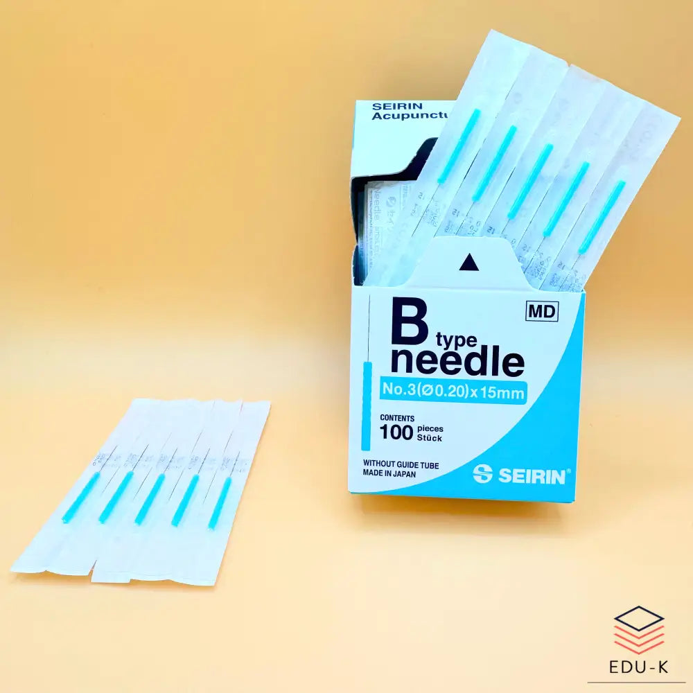 SEIRIN® type B. Taille: 0,20x15mm manche bleu et 100 aiguilles par boîte - Aiguilles de dry-needling