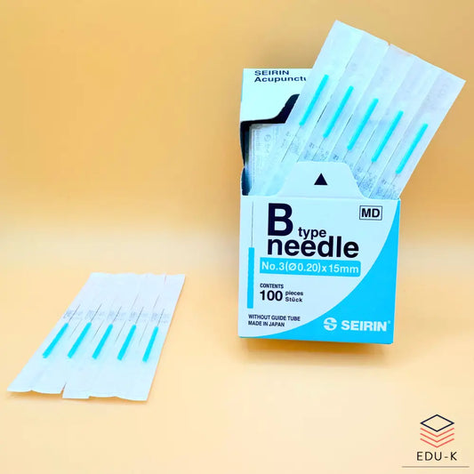 SEIRIN® type B. Taille: 0,20x15mm manche bleu et 100 aiguilles par boîte - Aiguilles de dry-needling