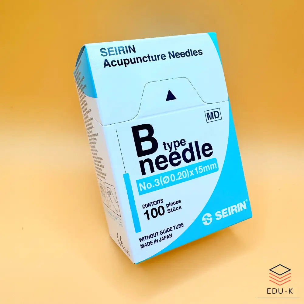 SEIRIN® type B. Taille: 0,20x15mm manche bleu et 100 aiguilles par boîte - Aiguilles de dry-needling