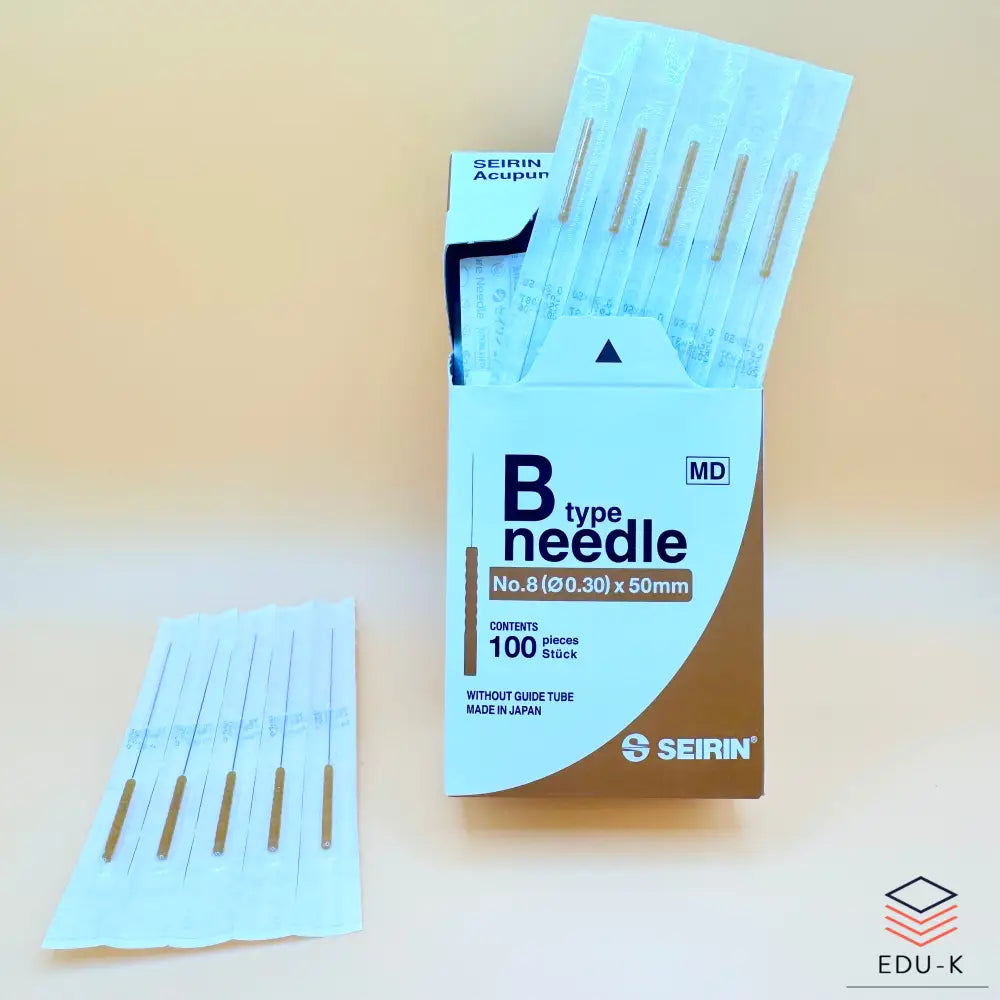 SEIRIN® type B. Taille: 0,30 x 50mm manche brun et 100 aiguilles par boîte - Aiguilles de dry-needling
