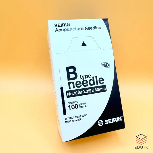 SEIRIN® type B Taille 0,35x50mm manche noir et 100 aiguilles par boîte - Aiguilles de dry-needling